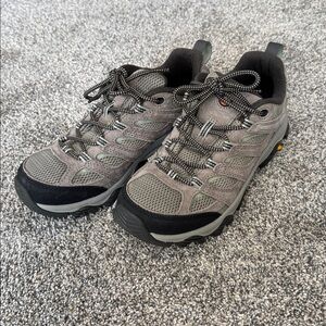 Merrell Grey and Light Green Hiking Shoes